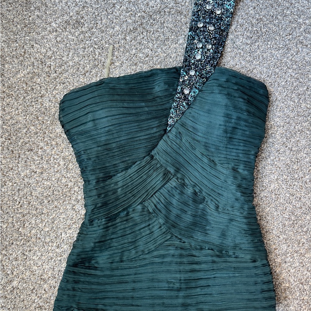 Forever 21 Teal One-Shoulder Tank Top